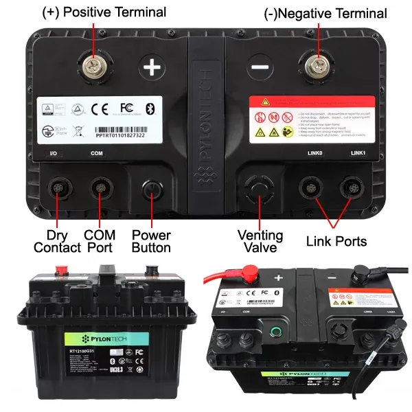 Акумулятор 100А 12В LiFePO4 1,28 кВт/год Pylontech RT12100G31 + BMS