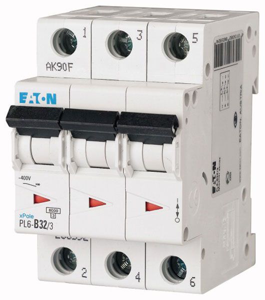 Автоматический выключатель Eaton PL6-C32/3 (286604) купити