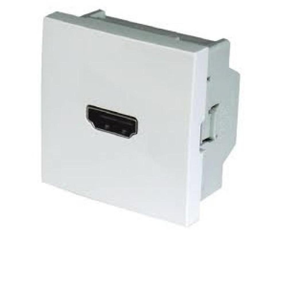 Розетка HDMI з гвинтовим роз'ємом 2-мод. Білий Quadro 45 (45436 SBR) купити