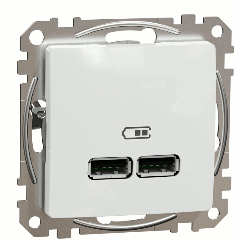 Розетка USB тип A+A 21A Schneider Sedna Design SDD111401 Білий купити