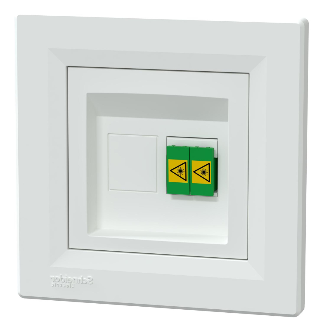 Розетка волоконно-оптична дуплекс Asfora Schneider Electric EPH4600121 біла купити