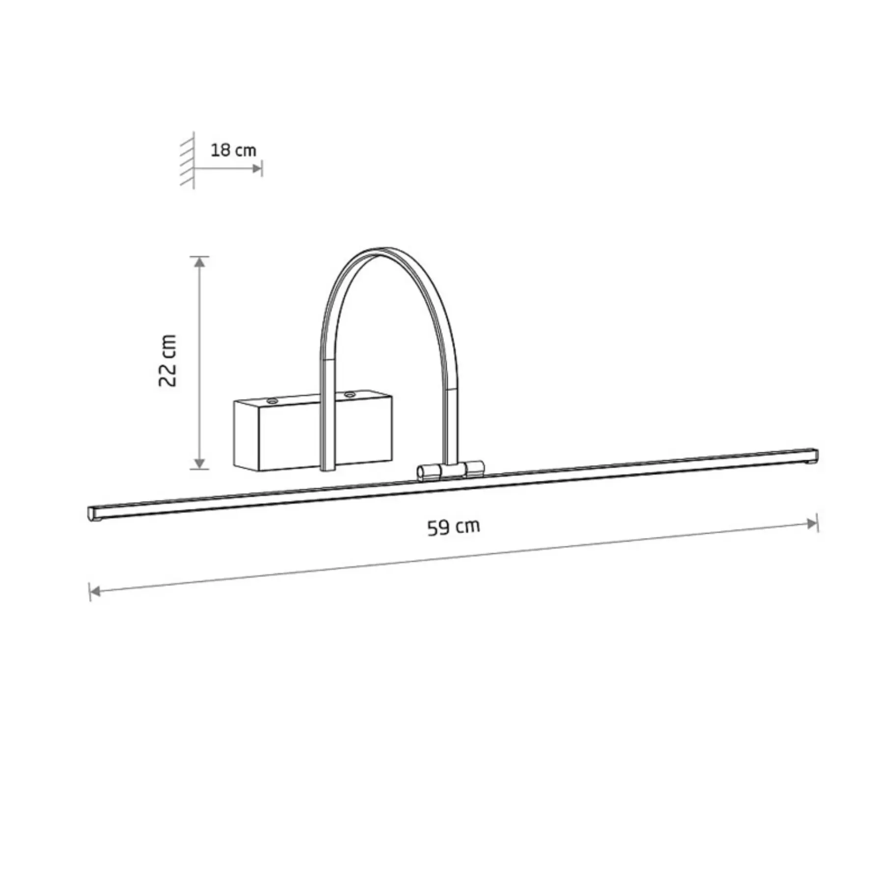 Підсвітка для картин Nowodvorski 11956 Artline LED M 1x6W 3000K 550Lm IP20 білий купити