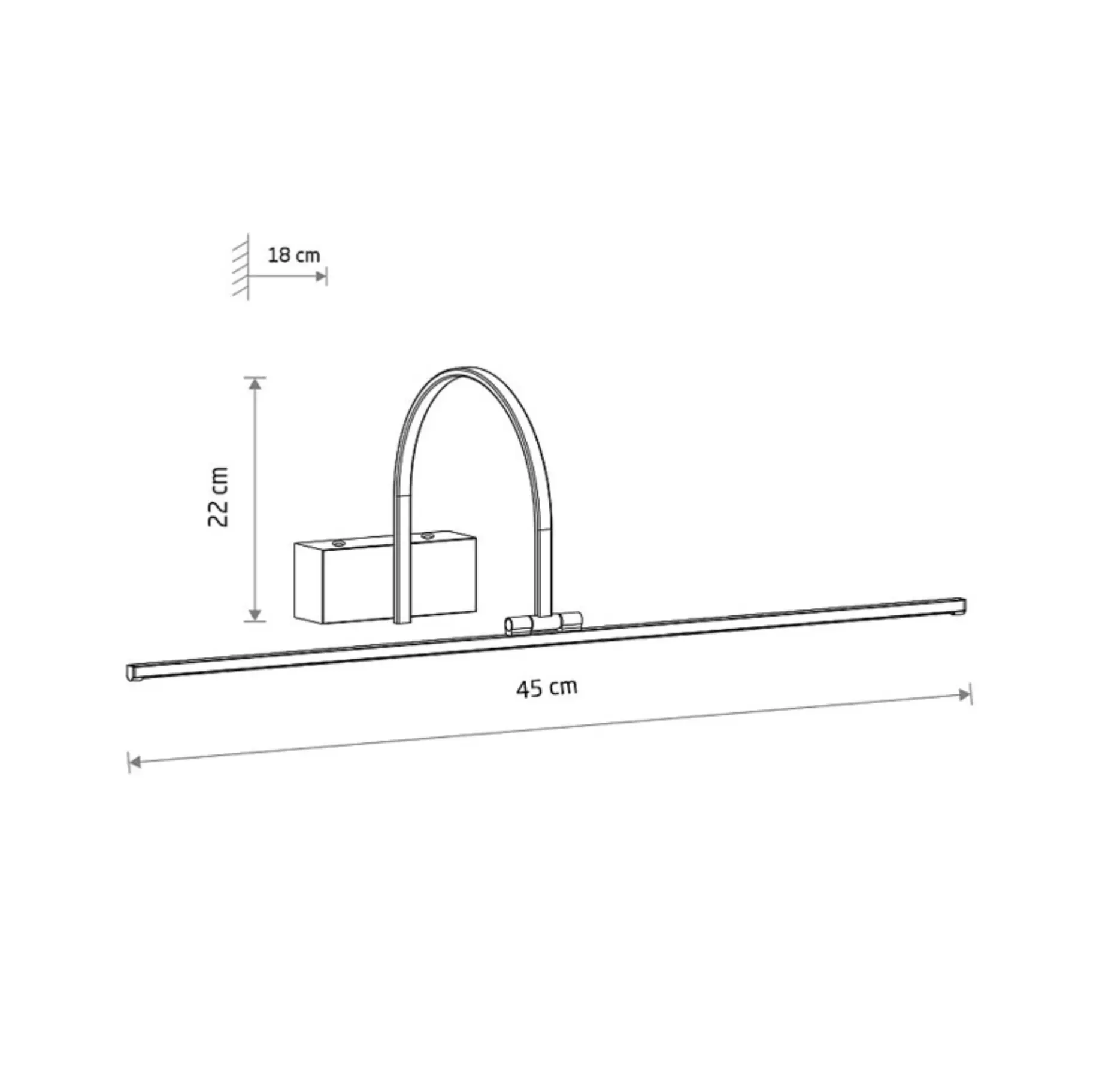 Підсвітка для картин Nowodvorski 11957 Artline LED S 1x4W 3000K 280Lm IP20 чорний купити