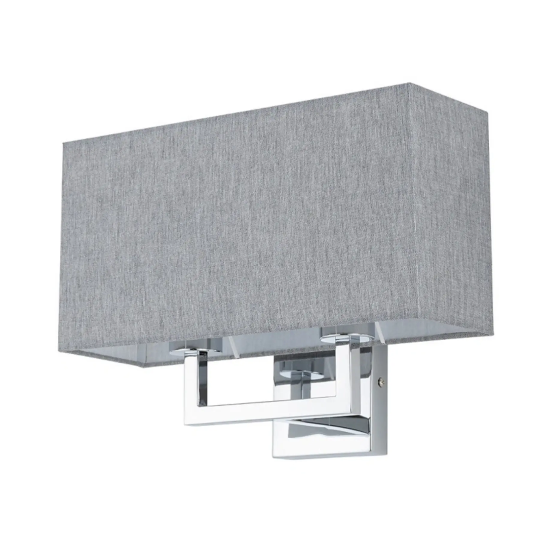 Бра Nowodvorski 11792 Hotel Mood E27 2x10W IP20 сірий купити