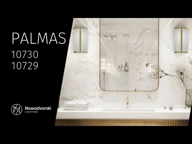 Бра для ванної Nowodvorski 10730 Palmas LED 1x15W 4000K 1000Lm IP44 латунний