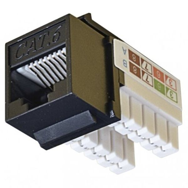 Модуль KeyStone RJ45 UTP, кат.6, SLIM чорний 11014623