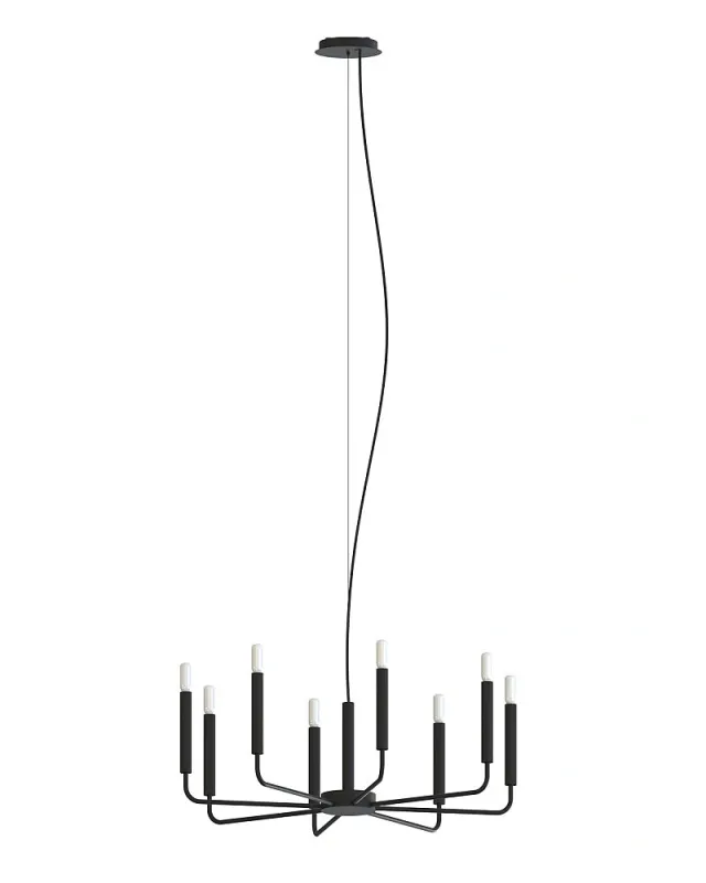 Люстра Nowodvorski 11460 Orto VIII E14 8x10W IP20 чорний