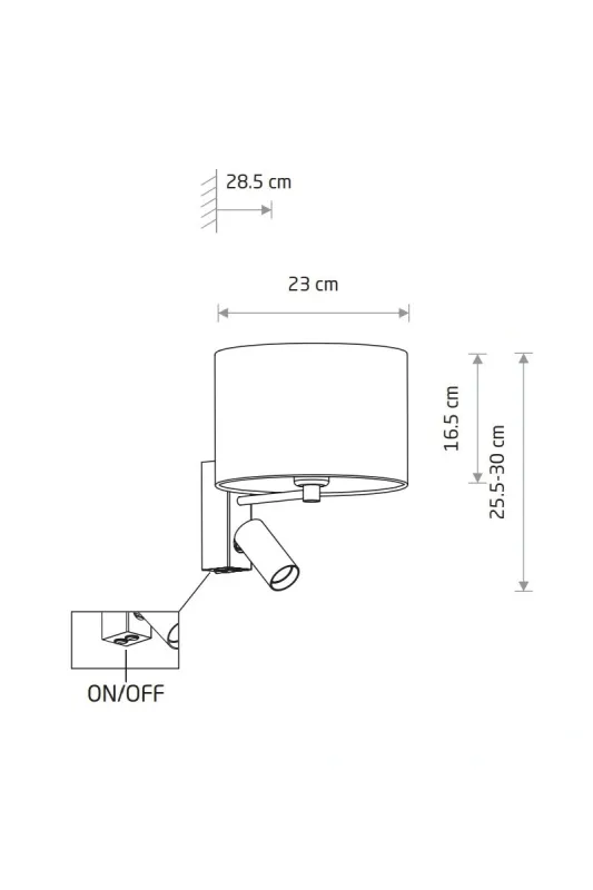 Бра Nowodvorski 11677 Lago A E27+GU10 (R35) 10W+10W IP20 сірий (36324)