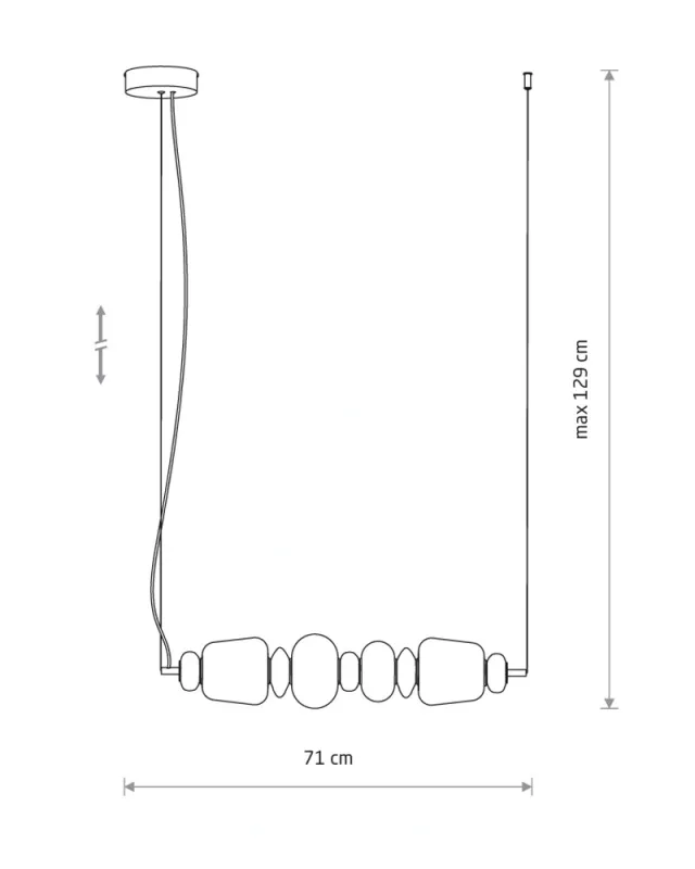 Люстра Nowodvorski 11700 Ceramic Horizontal LED 1x22W 3000K 1750Lm IP20 білий (36270)