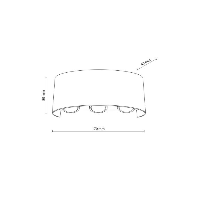 Світильник вуличний TK LIGHTING 18085 ARROW GRAY KINKIET LED IP54