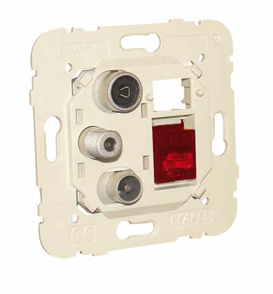 Механізм розетки мультимедійної R-TV-SAT 1x RJ45 Cat.6 UTP (21544) 21544