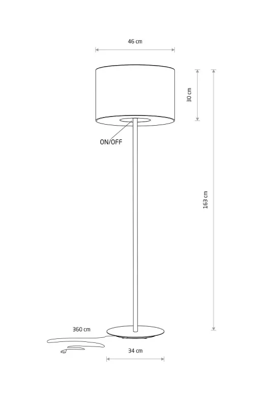 Торшер Nowodvorski 11656 Santana E27 1x25W IP20 бежевий (36617)