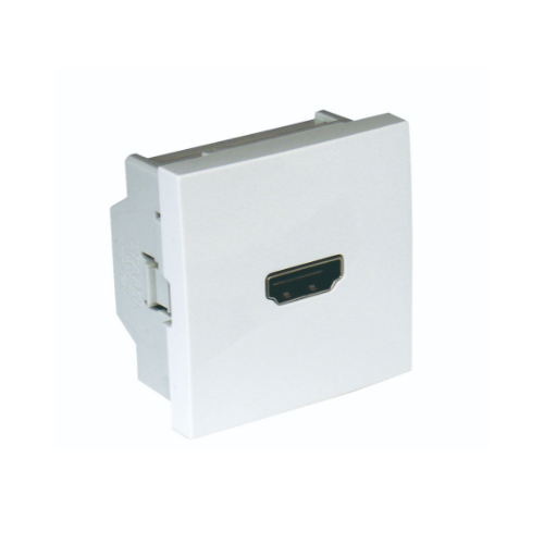 Розетка HDMI з гвинтовим роз'ємом 2-мод. Білий матовий Quardo 45 (45436 SBM)