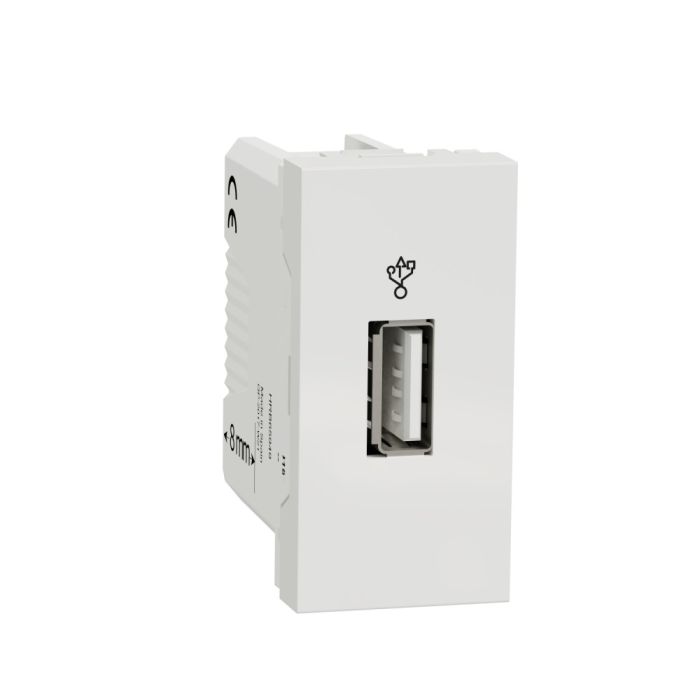Розетка USB 1-мод. Білий Quardo 45 (45437 SBR)