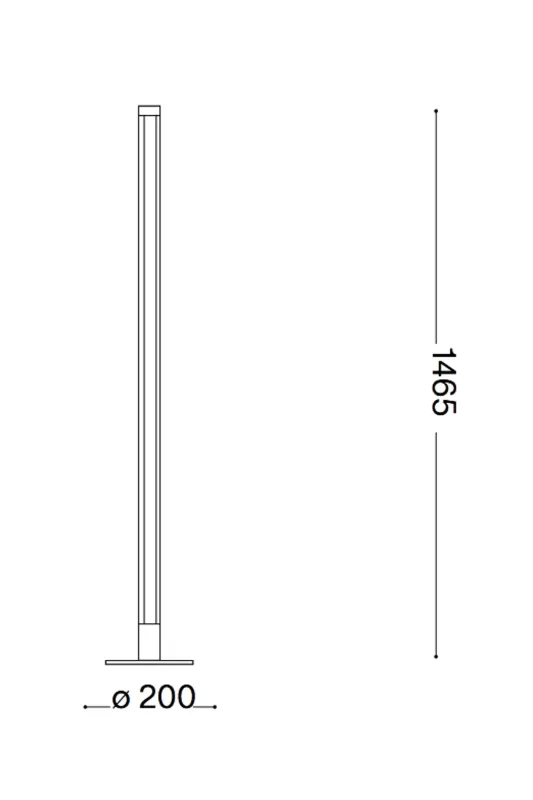 Торшер Ideal Lux 258904 YOKO PT NERO, 16 Вт, 1250 лм, 3000K (47432)