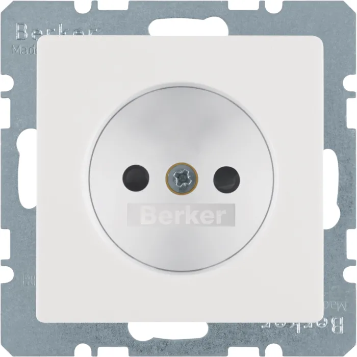Розетка без з/к, зах.контактів, 16А/250В, пол.білизна, Q.x 6167336089 6167336089
