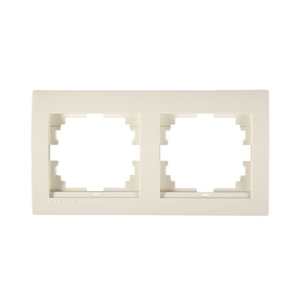 Рамка 2-місна горизонтальна Lezard Deriy, крем (702-0300-147)