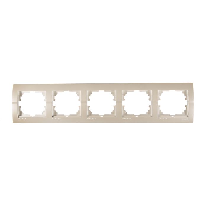 Рамка 5-місна горизонтальна Lezard Deriy, перлинно-білий перламутр (702-3030-150)