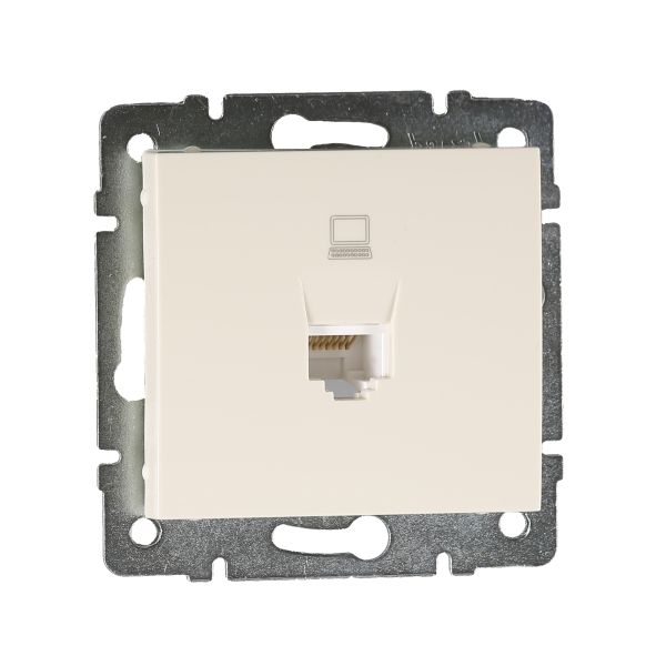 Розетка компьютерная, крем Lezard RAIN (703-0388-139)