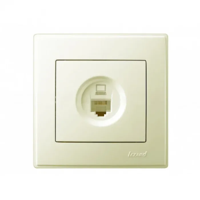 Розетка комп'ютерна Lezard Lesya, крем (705-0303-139)