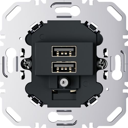 USB-розетка подвійна, 230В, антрацит 260205