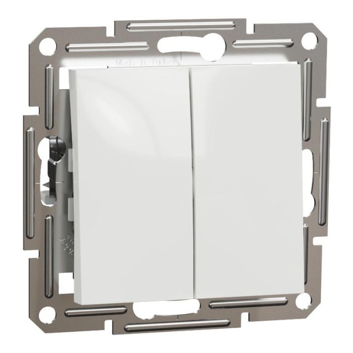 Прохідний 2-кл вимикач Asfora Schneider Electric EPH0670121 білий без рамки EPH0670121