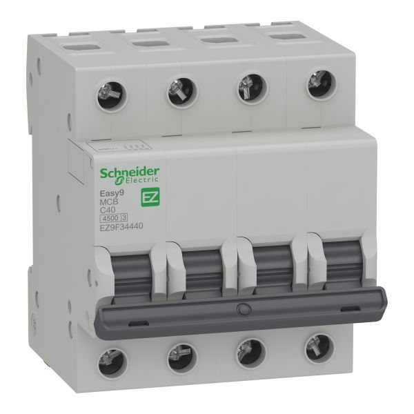 Автоматичний вимикач Easy9, 4P, 40A, C (EZ9F34440)