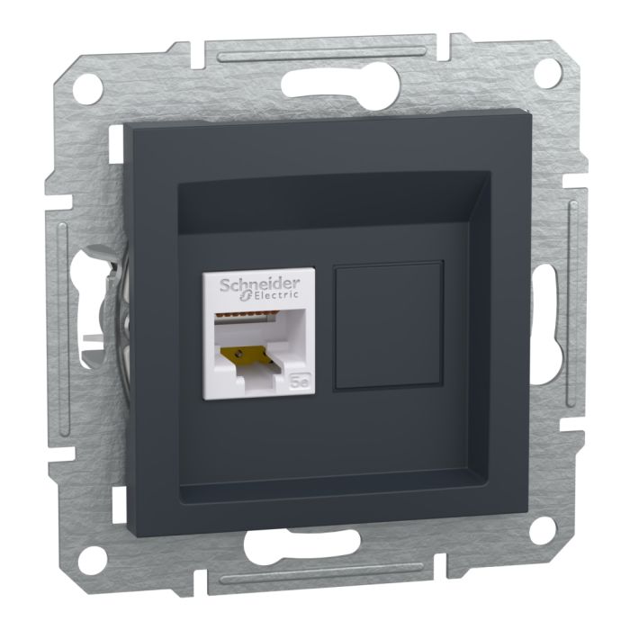 Комп'ютерна розетка rj45 кат5e utp, антрацит (EPH4300171) EPH4300171