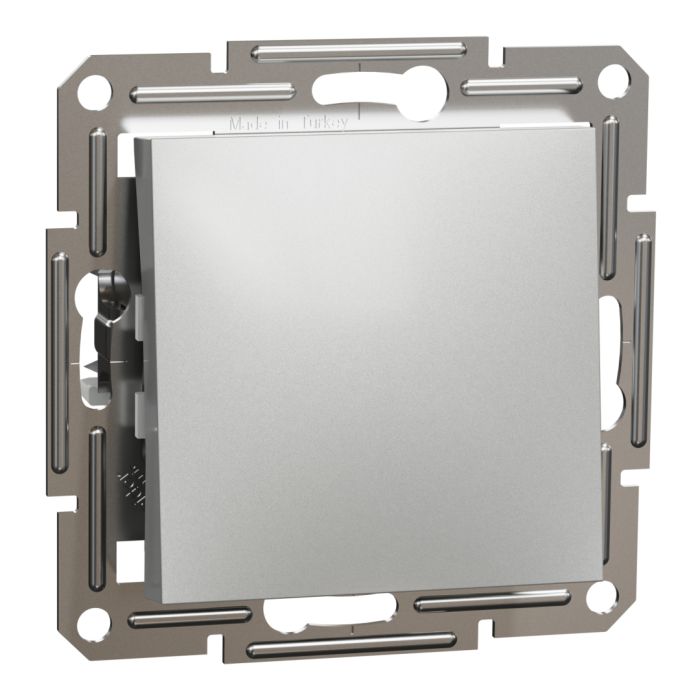 Одноклавішний кнопковий вимикач самозажимний, алюміній (EPH0700161) EPH0700161