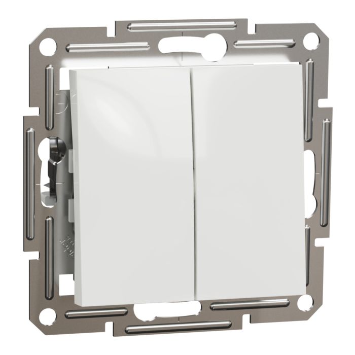 Вимикач 2-кл Asfora Schneider Electric EPH0370121 білий без рамки EPH0370121