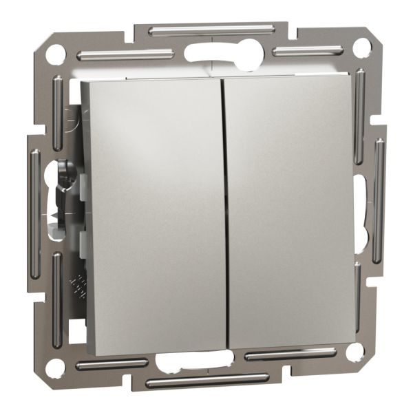 Вимикач двохклавішний самозажимний, бронза (EPH0300169)