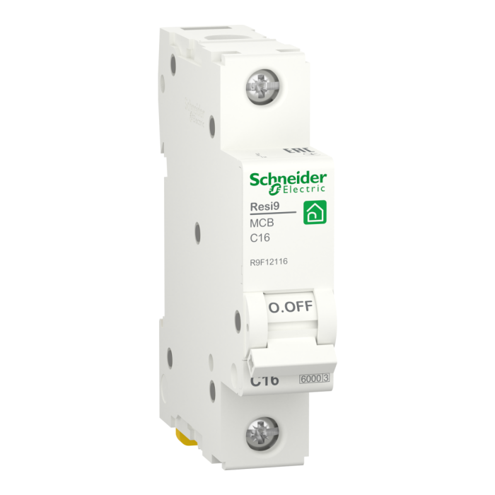 Автоматичний вимикач 1P, 16 A, C, 6kA Schneider Electric Resi9 (R9F12116)