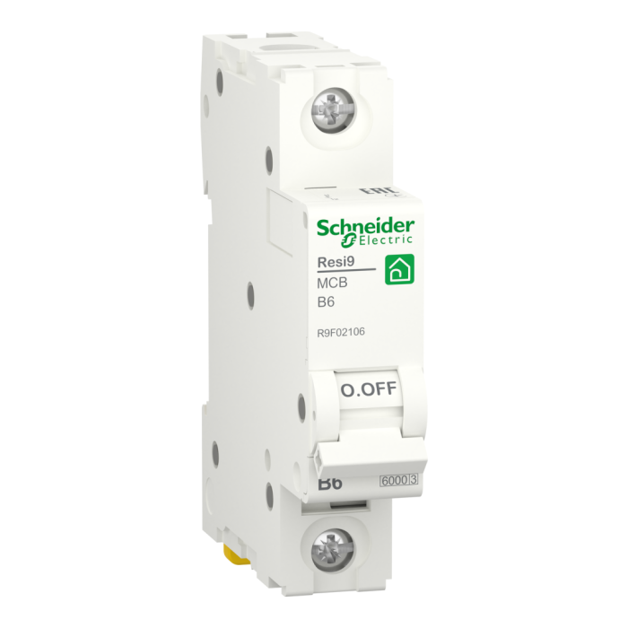 Автоматичний вимикач 1P, 6 A, B, 6kA Schneider Electric Resi9 (R9F02106) R9F02106