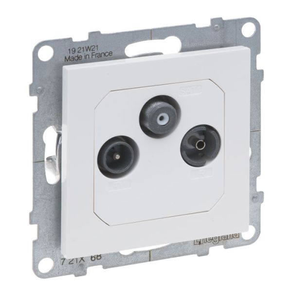 Розетка TV-R-SAT прохідна 14dB Legrand SUNO 721168 білий