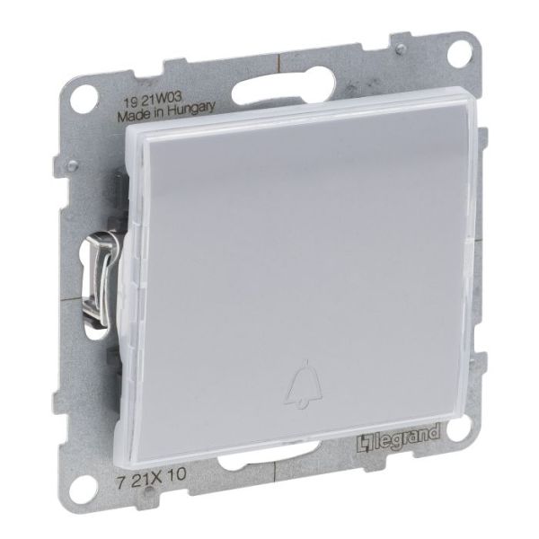 Кнопка 1-кл з тримачем етикети 6A/250V Legrand SUNO 721310 алюміній
