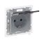 Розетка IP44 із з/к та кришкою і захист. шторками (пруж.клеми) 16А/250V Legrand SUNO 721323 алюміній