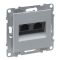Розетка комп'ютерна 2-а RJ45 Cat5E/UTP Legrand SUNO 721351 алюміній