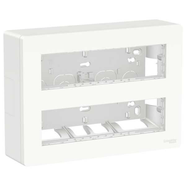 Блок unica system+ зовнішня установка 2х4 антиб. Unica New, NU121820, білий