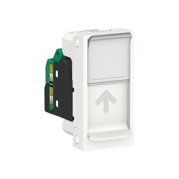 Розетка комп. 1-а., RJ45, кат.5 UTP, 1-мод., Unica New, NU341018, білий NU341018