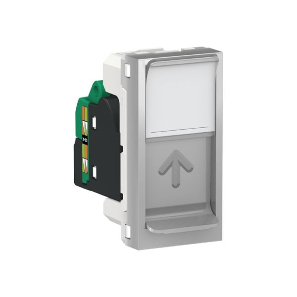 Розетка комп. 1-а., RJ45, кат.5 STP, 1-мод., Unica New, NU341230, алюміній