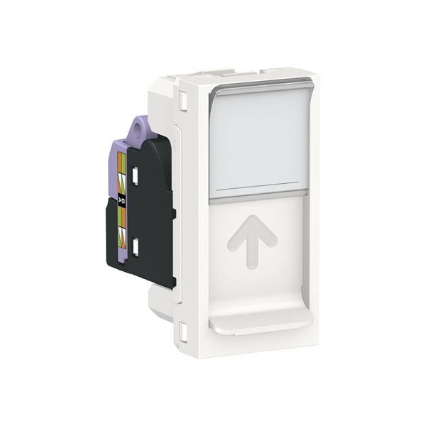Розетка комп. 1-а., RJ45, кат.6 UTP, 1-мод., Unica New, NU341418, білий