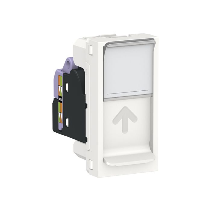 Розетка комп. 1-а., RJ45, кат.6 UTP, 1-мод., Unica New, NU341418, білий NU341418