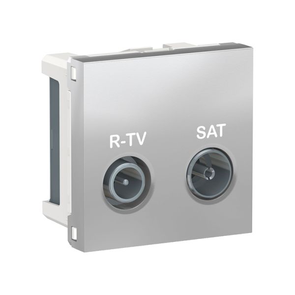 Розетка R-TV/SAT, одинарна, 2-мод., Unica New NU345430 алюміній