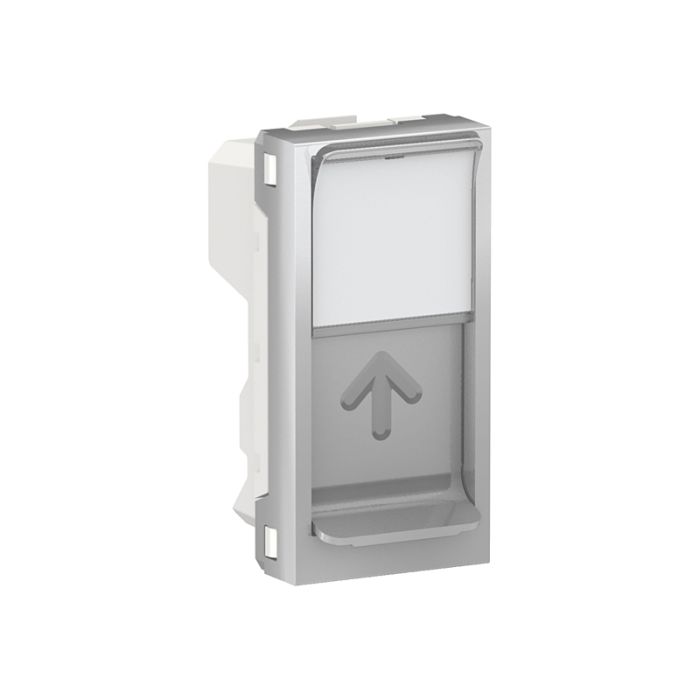 Центральна плата RJ45, Keystone/Systimax 1-мод., Unica New, NU946030, алюміній NU946030