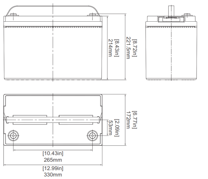 Літій-залізофосфатний LiFePO4 акумулятор Renogy 12V 100Ah з Bluetooth RBT100LFP12-BT-US RBT100LFP12-BT-US