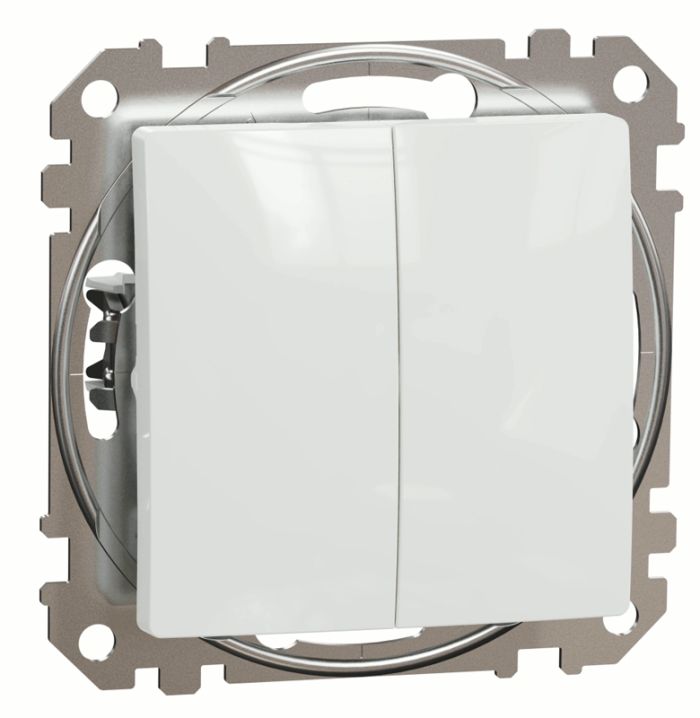Вимикач 2-кл Schneider Sedna Design SDD111105 Білий SDD111105