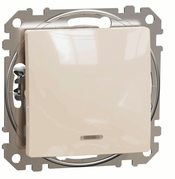 Вимикач з підсвіткою 1-кл Schneider Sedna Design SDD112101L Бєжевий