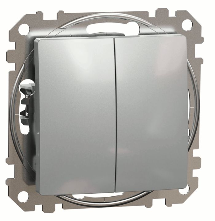 Вимикач 2-кл Schneider Sedna Design SDD113105 Алюміній SDD113105