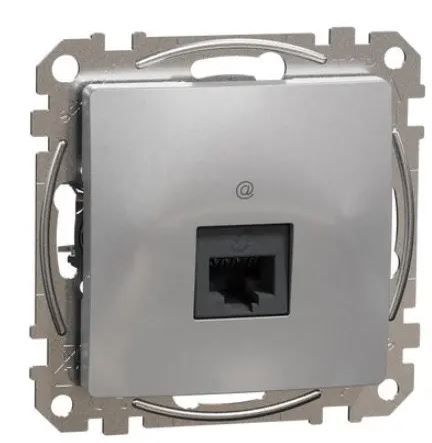 Комп'ютерна розетка RJ45 кат. 5е UTP Schneider Sedna Design SDD113451 Алюміній