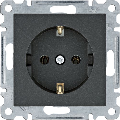 Розетка з з/к Lumina, чорна, 16А/230В WL1053